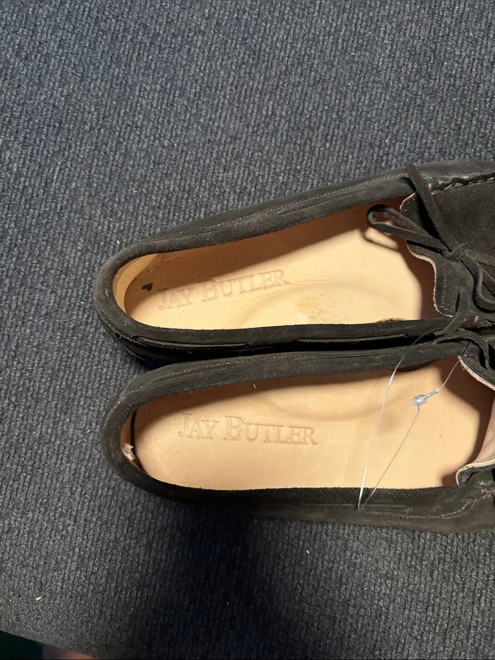 Black Suede Bow-Tie Moccasin Loafers - Men's